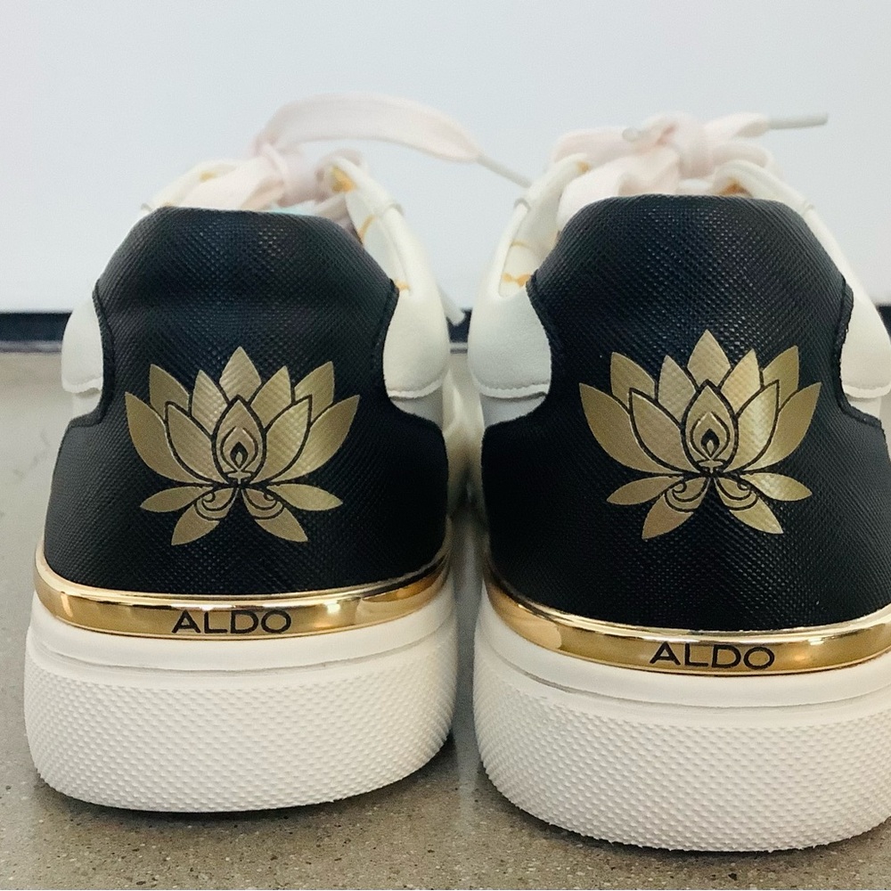 Aldo Shoes | Aldo X Disney Jasmine Sneakers 7 Gold/White Size 7 - Picture 7 of 8